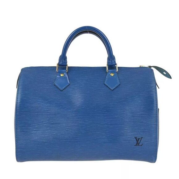 Louis Vuitton Blue Epi Speedy 30 Handbag - Picture 1 of 10